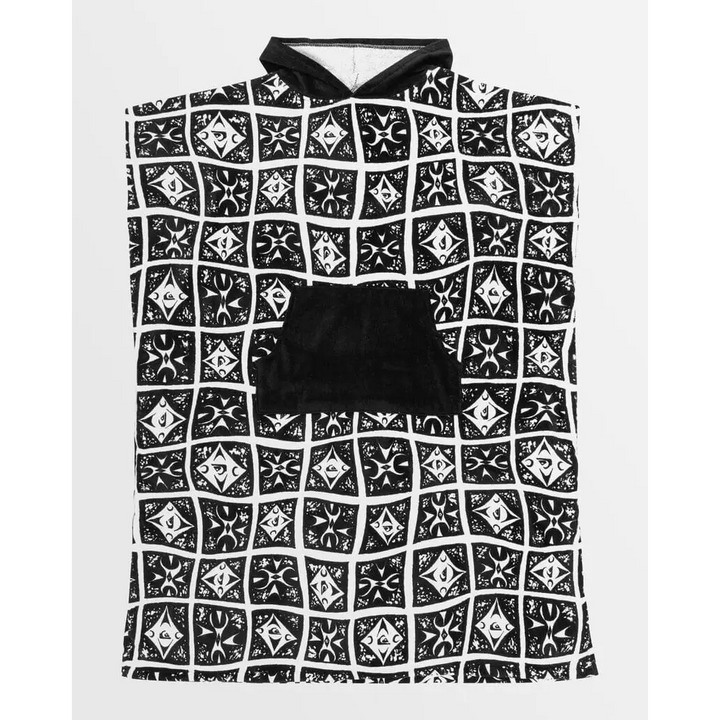Quiksilver Hooded Towel Black Beach Club Casual 