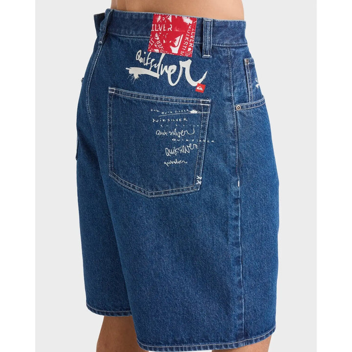 Quiksilver Impaired Baggy Denim Shorts 