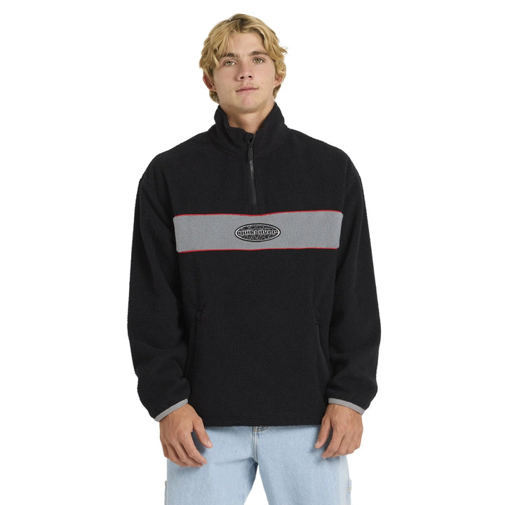 Quiksilver Mercury Panel 1/4 Zip Fleece Top - Black / S