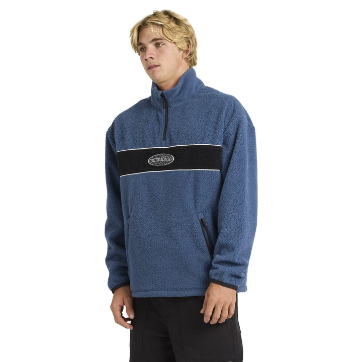 Quiksilver Mercury Panel 1/4 Zip Fleece Top - Dark Denim / S