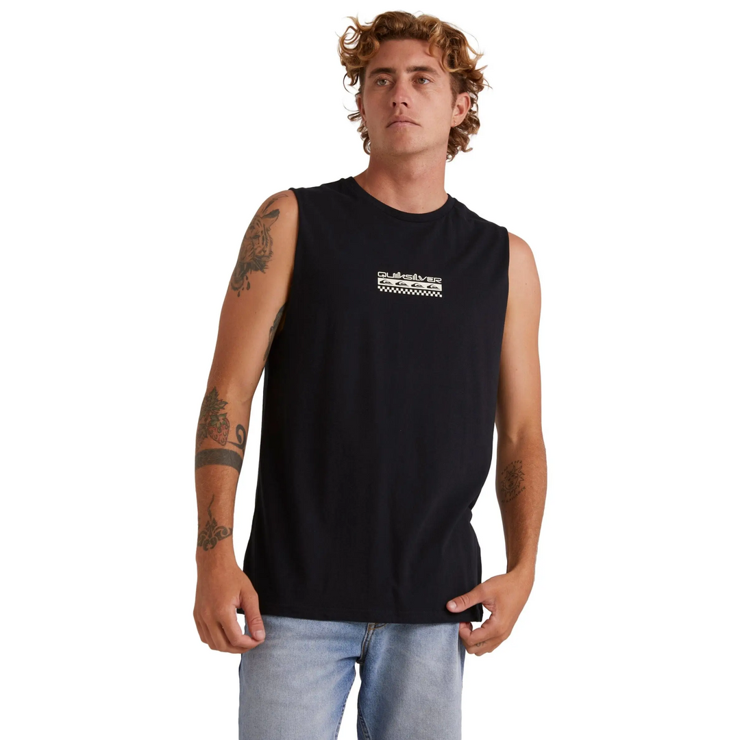 Quiksilver Omni Check Turn Muscle Tank Black S 
