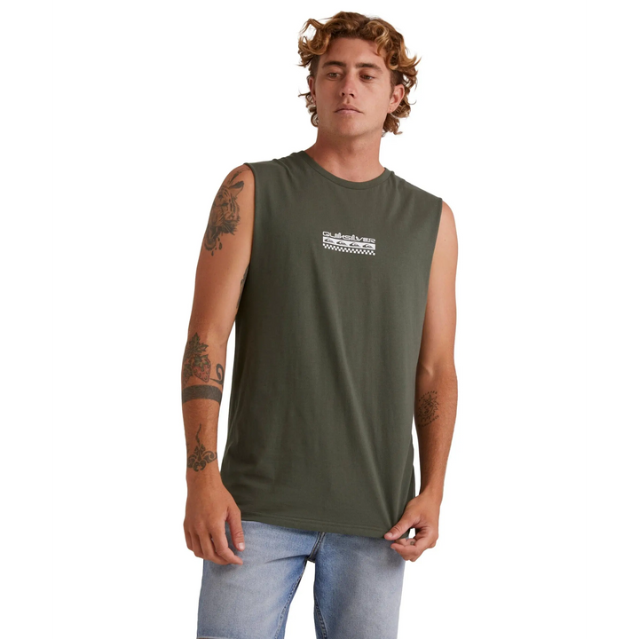 Quiksilver Omni Check Turn Muscle Tank Climbing Ivy S 