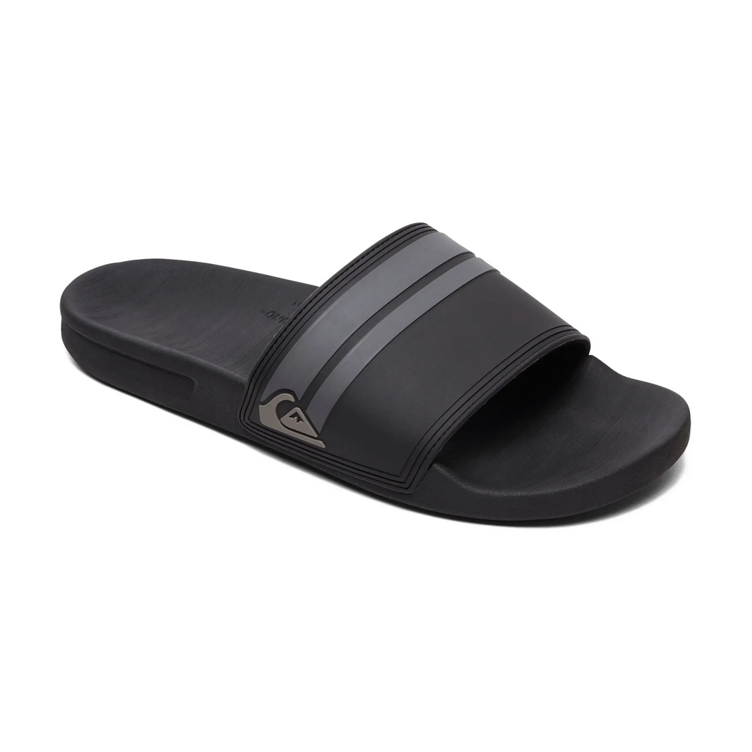 Quiksilver Rivi Slides Black / Black / Grey 8 