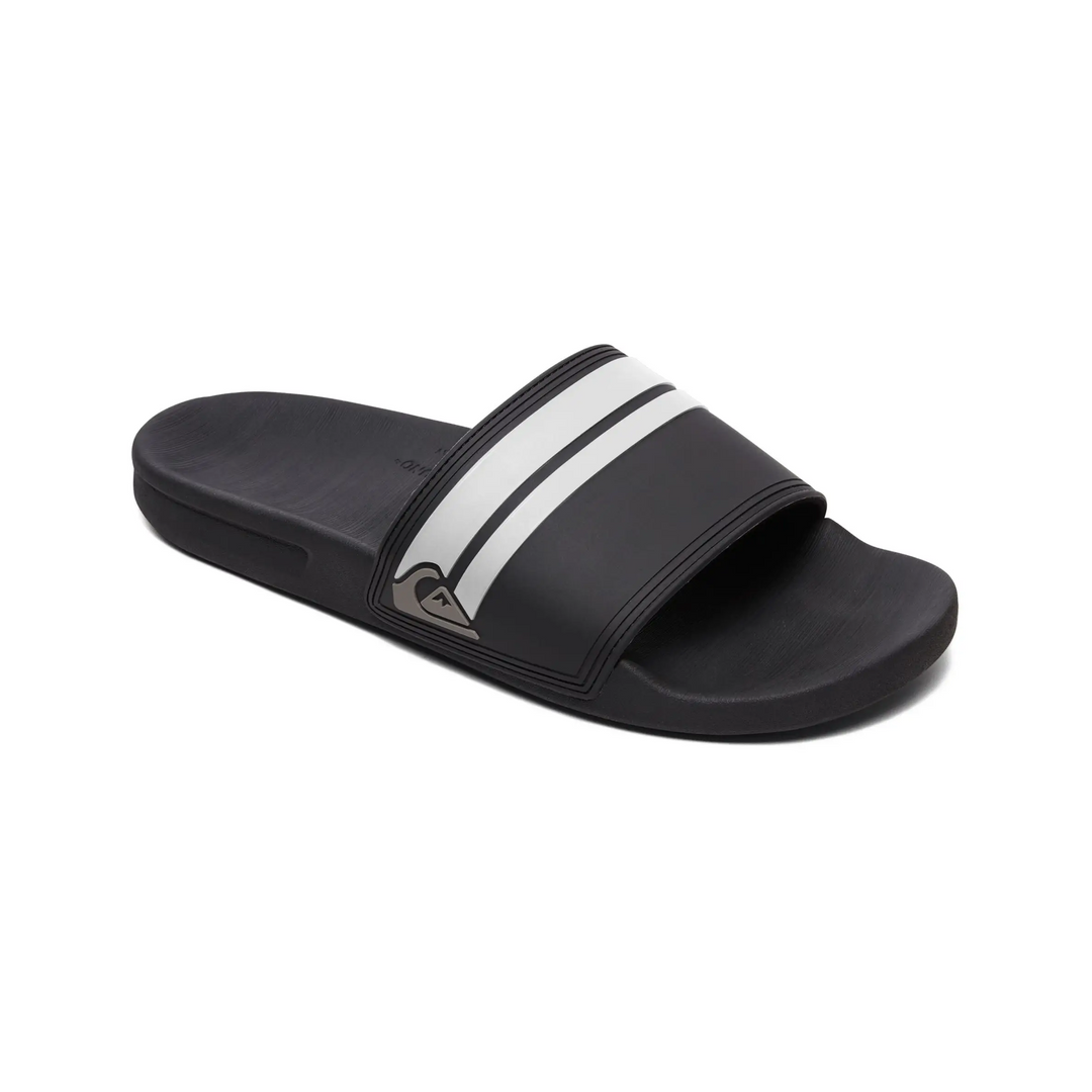 Quiksilver Rivi Slides Black / Black / White 8 