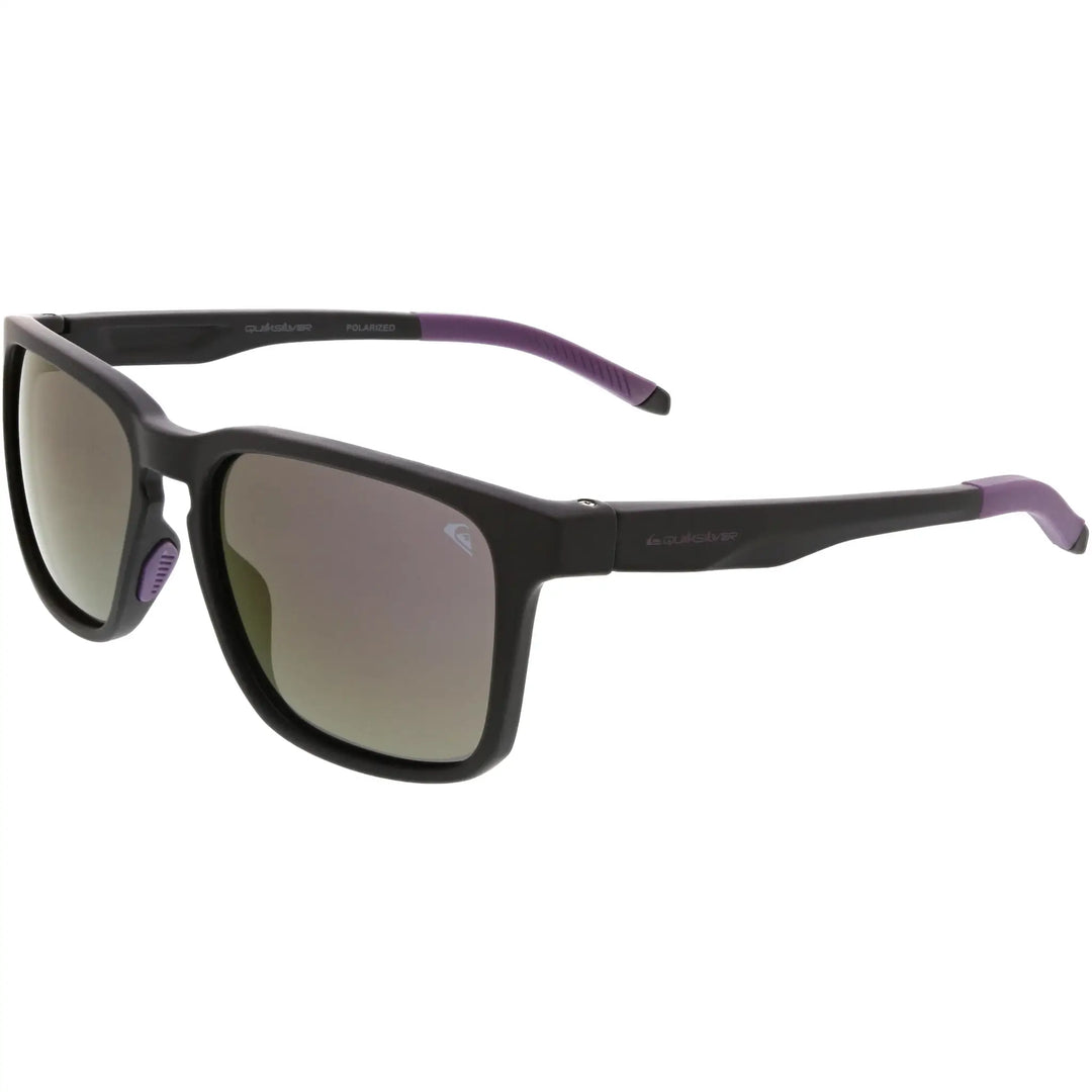 Quiksilver Seas the Day Polarised Sunglasses - Purple / Black - Blue - Purple Mirror