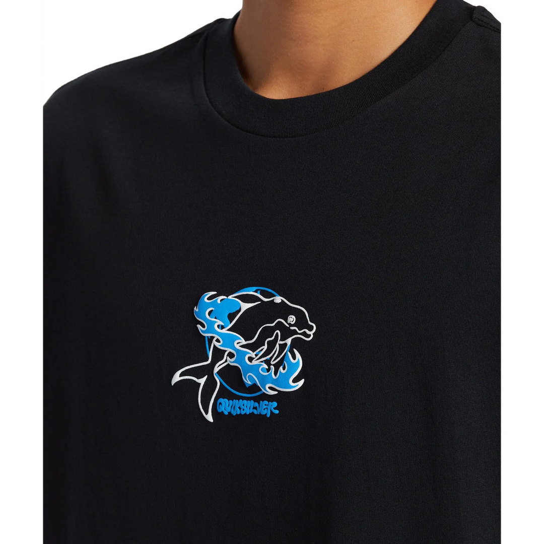 Quiksilver Space Dolphin T-Shirt Black S 