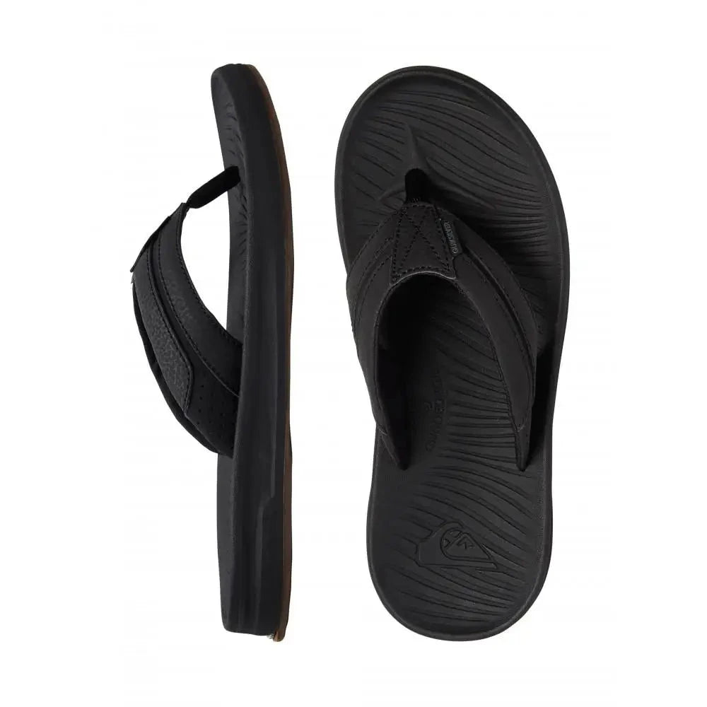 QUIKSILVER TRAVEL OASIS JANDAL BLACK BLACK BROWN 8 (EU41) 