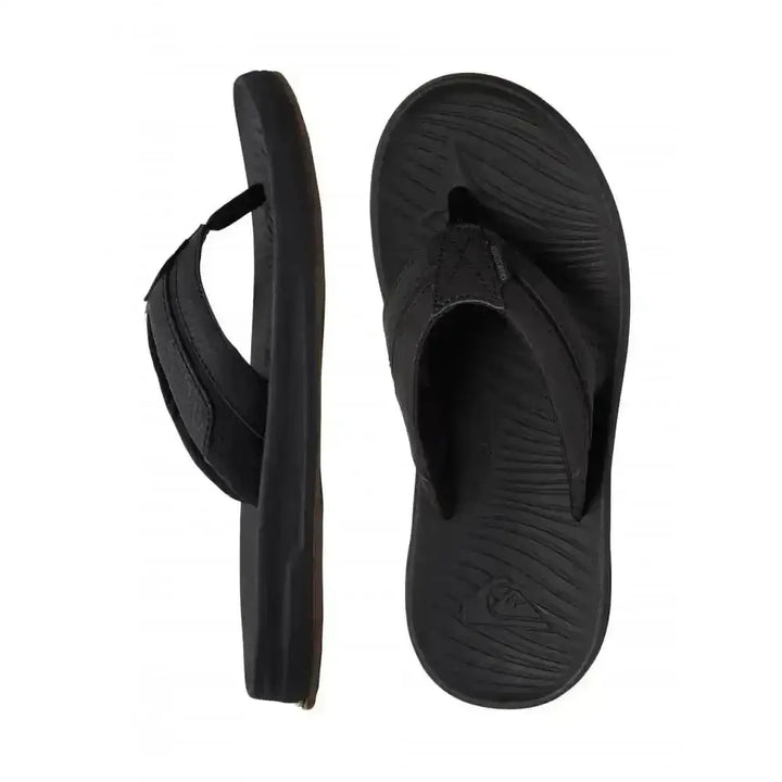 QUIKSILVER TRAVEL OASIS JANDAL BLACK BLACK BROWN 8 (EU41) 