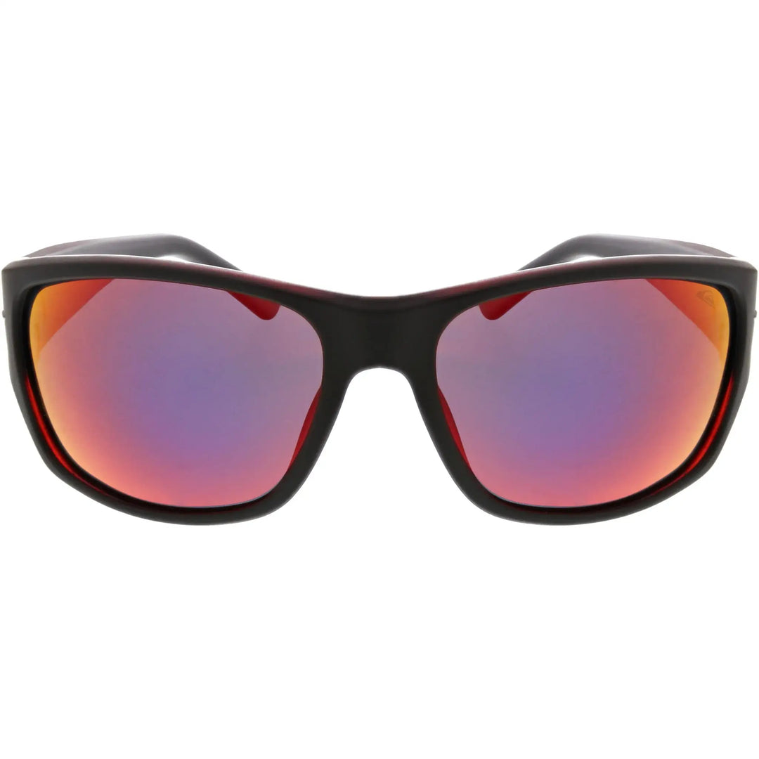Quiksilver Wind Wave Polarised Sunglasses - Matte Black / Red Mirror