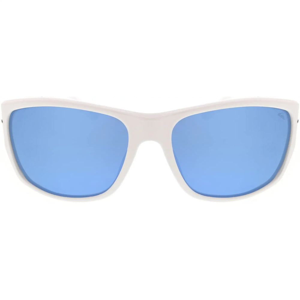 Quiksilver Wind Wave Polarised Sunglasses - White / Ice Blue Mirror