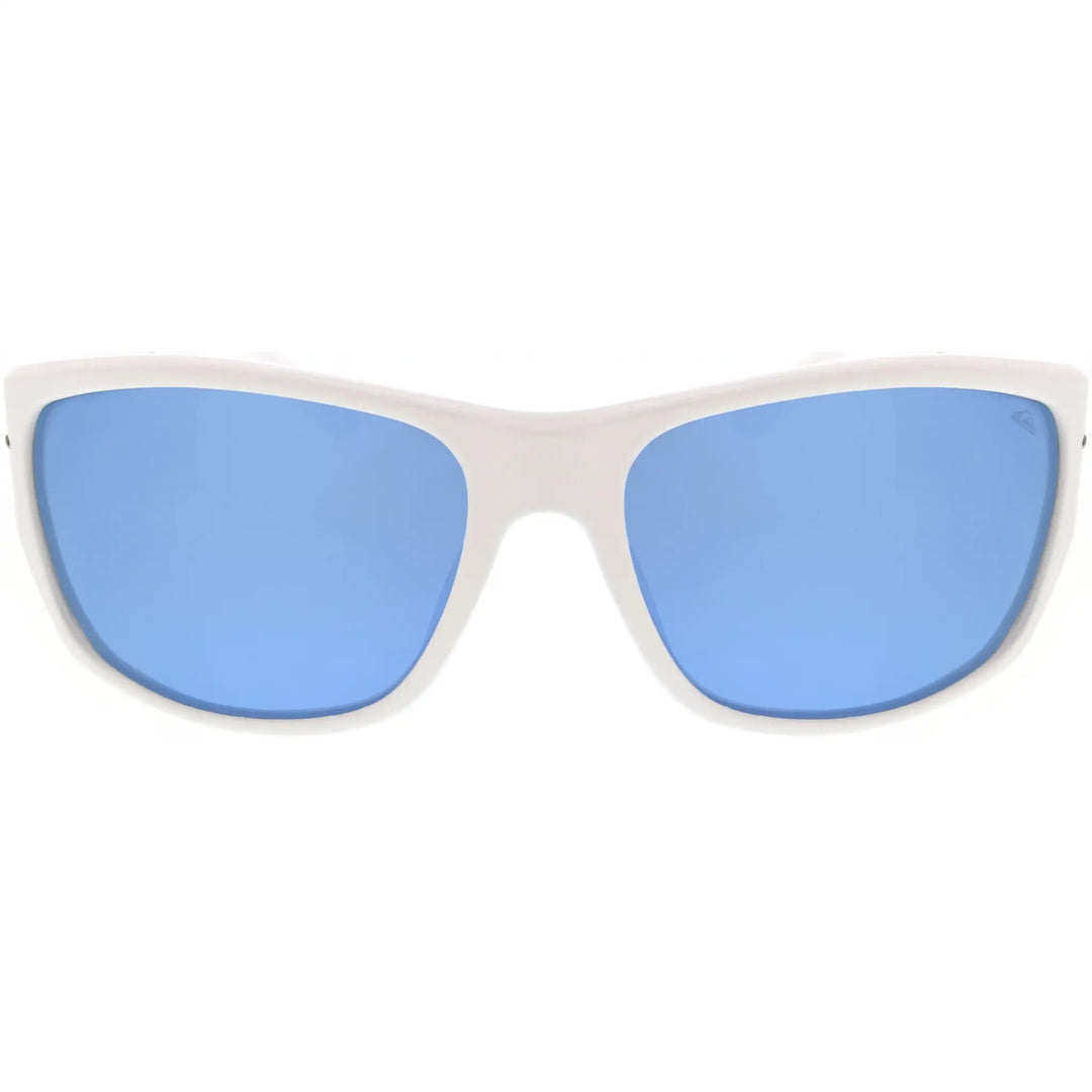 Quiksilver Wind Wave Polarised Sunglasses - White / Ice Blue Mirror