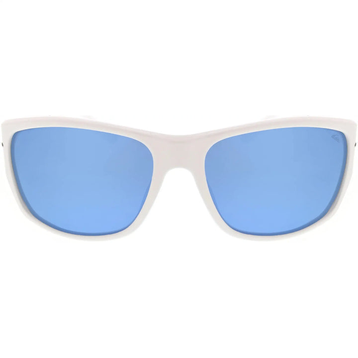 Quiksilver Wind Wave Polarised Sunglasses - White / Ice Blue Mirror