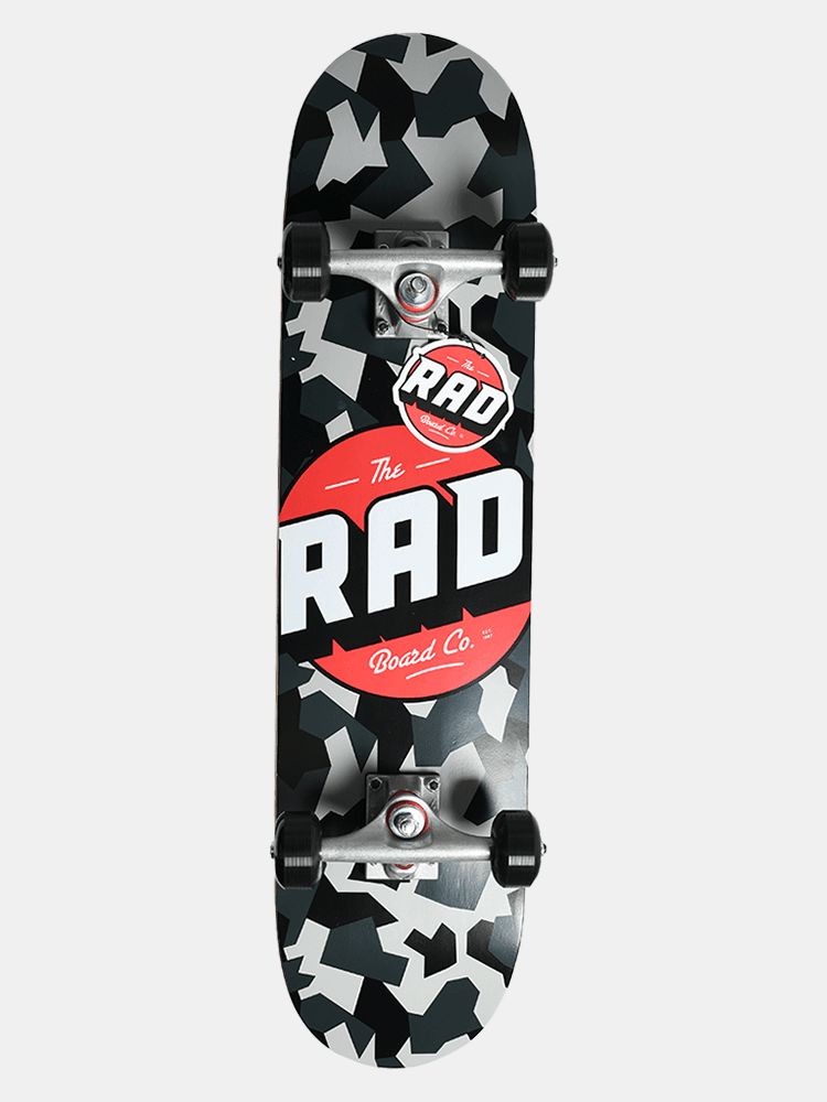 Rad Dude Crew Camo Snow Complete Skateboard 