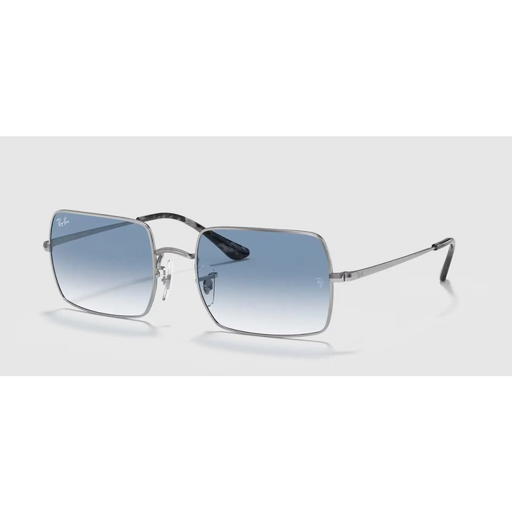 Ray-Ban 0RB1969 Rectangle Sunglasses Silver / Clear Gradient Blue 