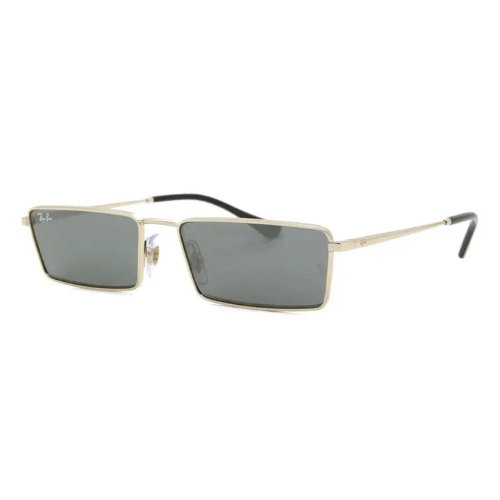 Ray-Ban Emy Sunglasses Light Gold / Dark Grey Flash Silver - Large 