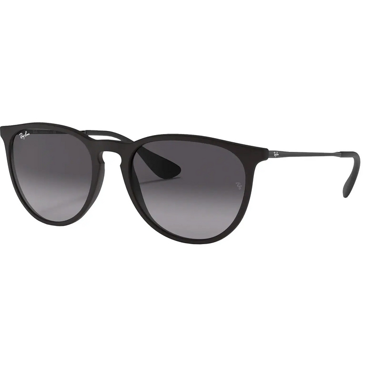 Ray-Ban Erika Polarised Sunglasses Rubber Black / Light Grey Gradient Grey 