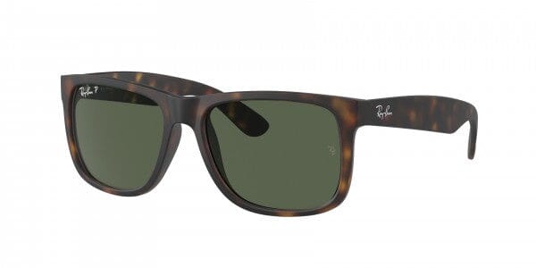 Ray-Ban Justin Rubber Polarised Sunglasses Havana / Dark Green Polar 