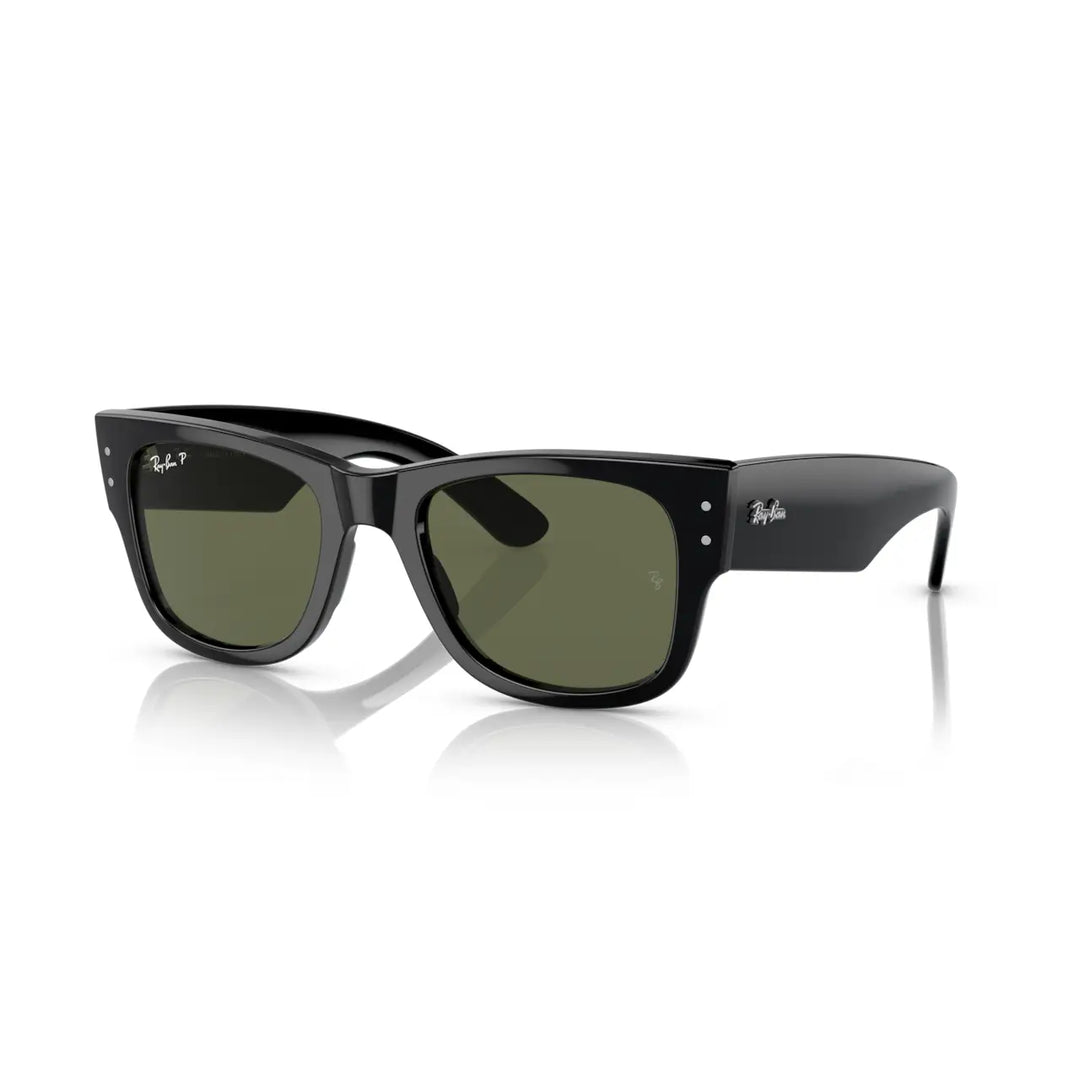 Ray-Ban Mega Wayfarer Polarised Sunglasses - Black / Green Polar