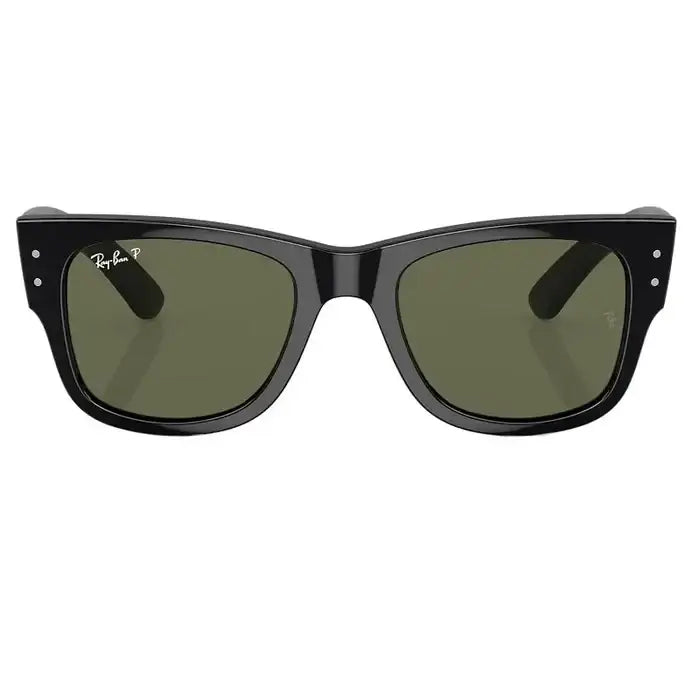 Ray-Ban Mega Wayfarer Polarised Sunglasses - Black / Green Polar
