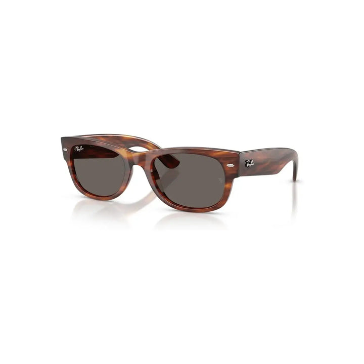 Ray-Ban Mega Wayfarer Sunglasses - Striped Havana / Dark Grey