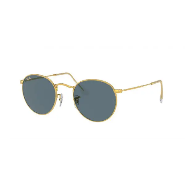 Ray-Ban Round Metal Sunglasses Antique Copper / Blue 