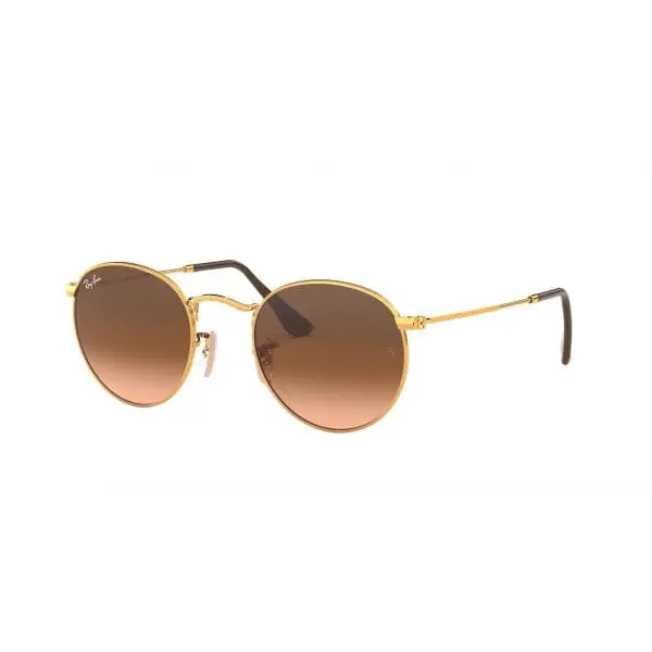 Ray-Ban Round Metal Sunglasses Light Bronze / Pink Gradient Brown 