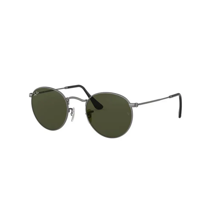 Ray-Ban Round Sunglasses Matte Gunmetal / G15 Green - Standard 