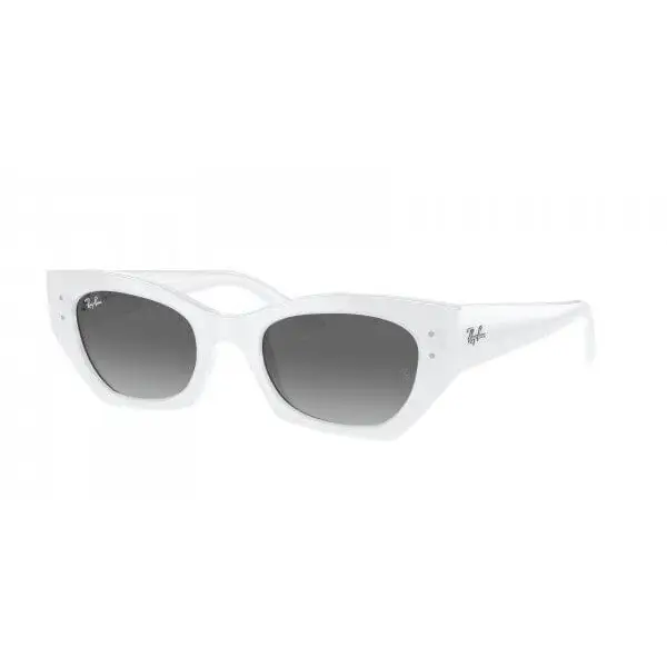 Ray Ban Zena Sunglasses White Snow / Grey Gradient 