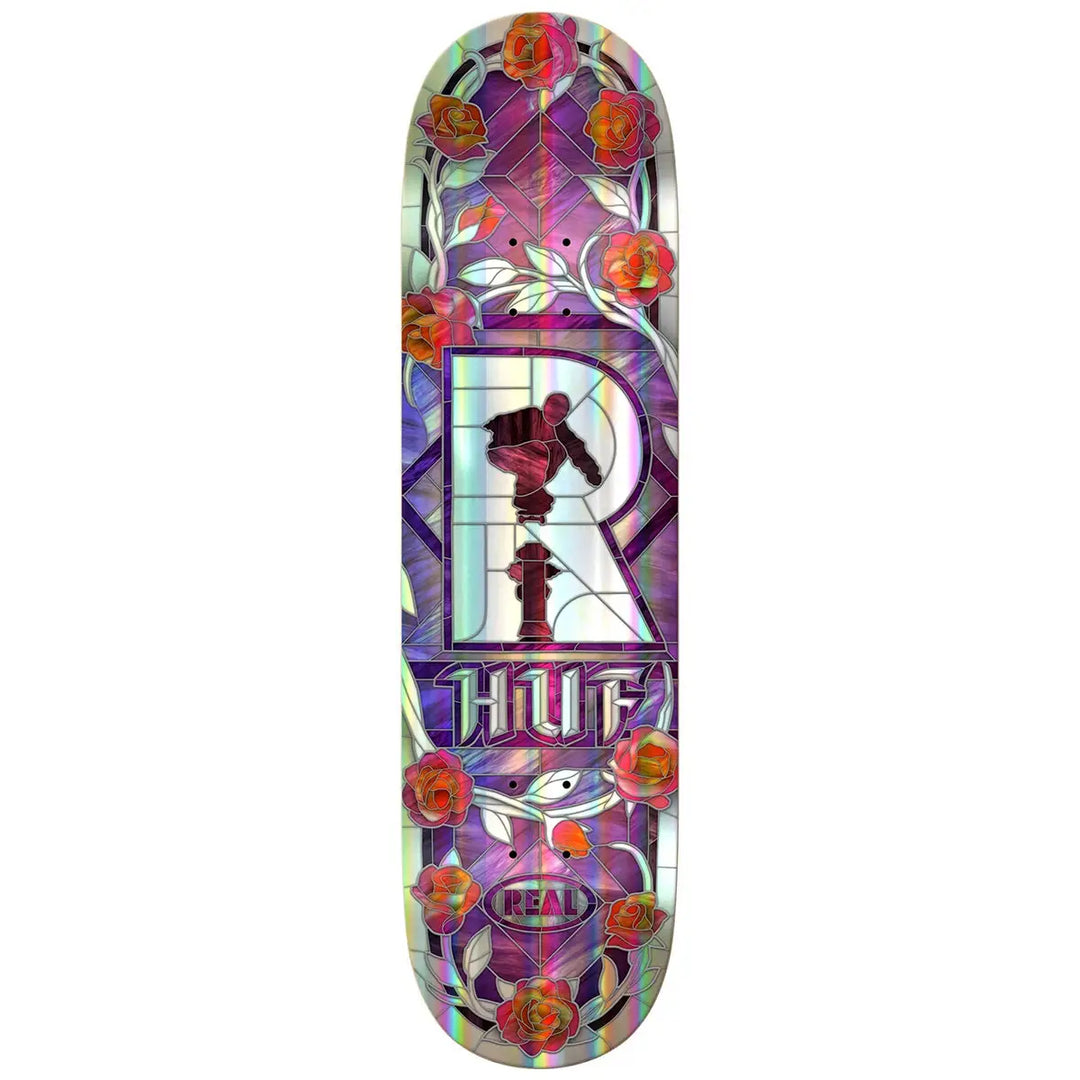 Real x HUF Holographic Cathedral Skate Deck - 8.5’’