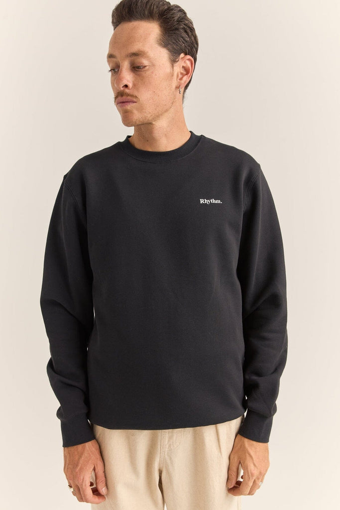 Rhtyhm Brand Fleece Crew Black S 