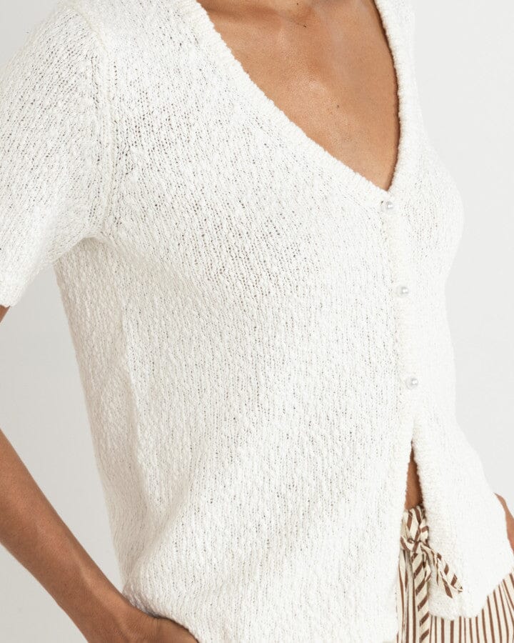 Rhythm Adele Short Sleeve Knit Cardigan 