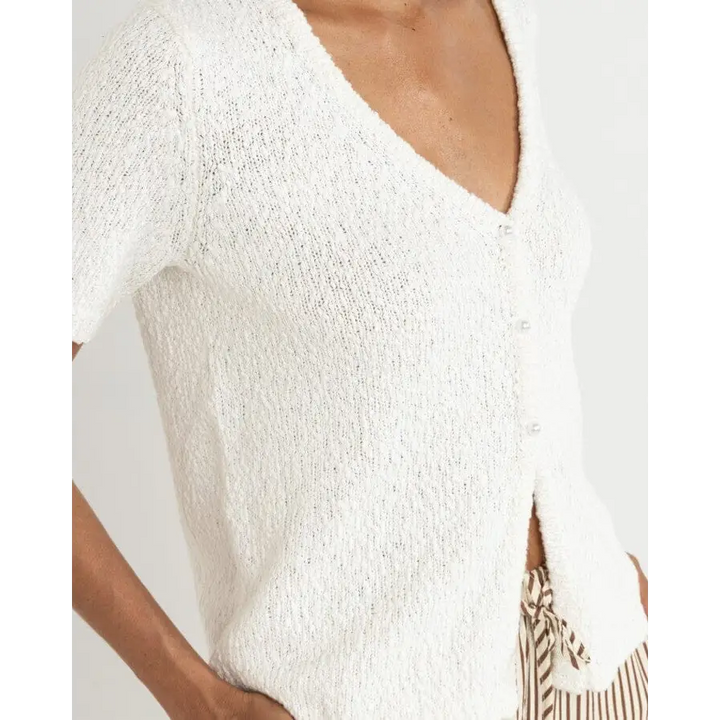 Rhythm Adele Short Sleeve Knit Cardigan 