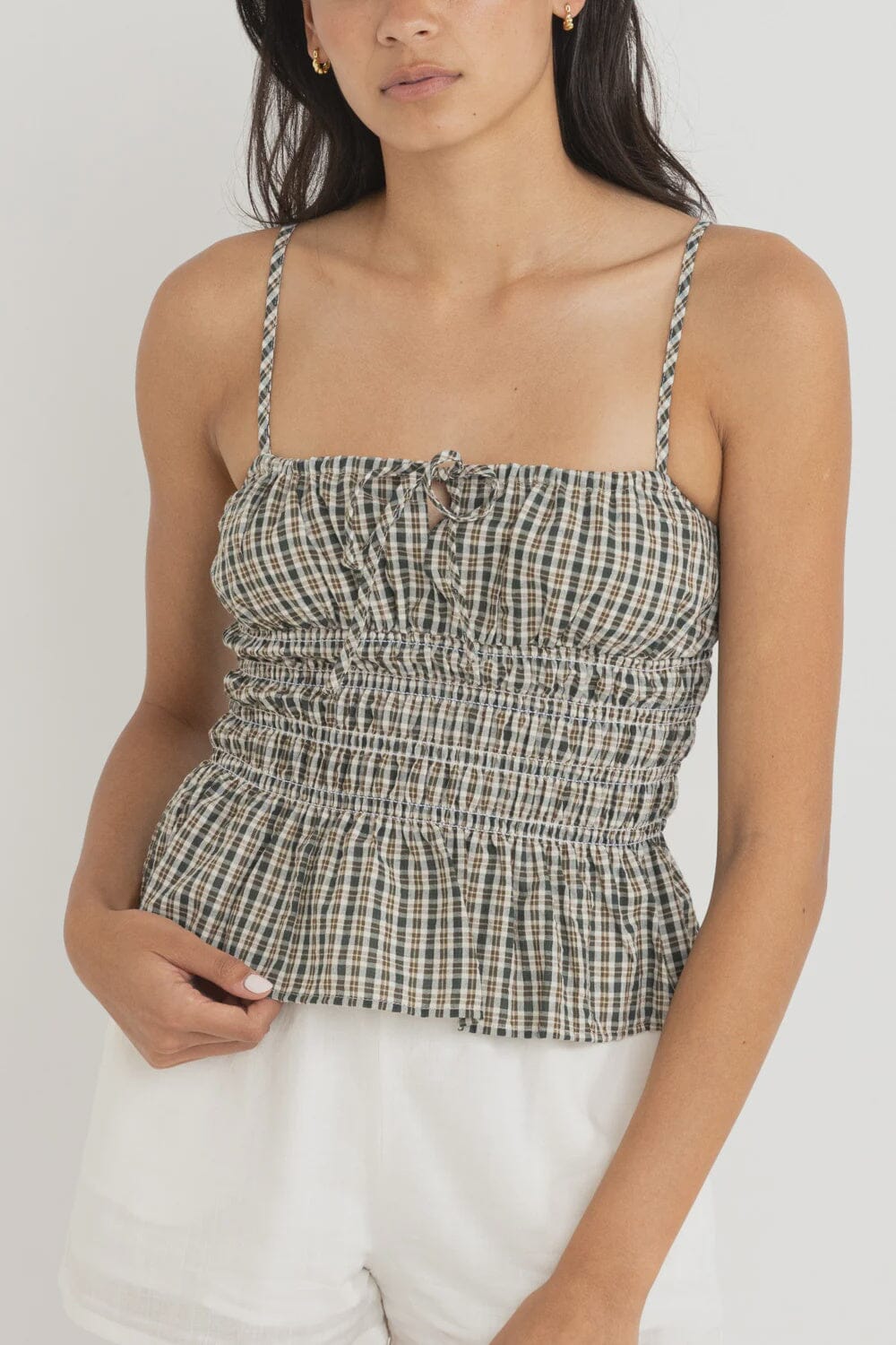 Rhythm Antibes Plaid Top 