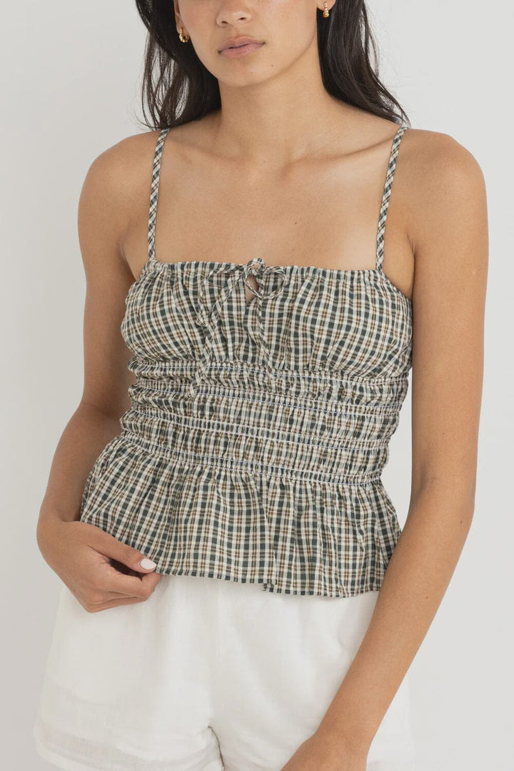 Rhythm Antibes Plaid Top 