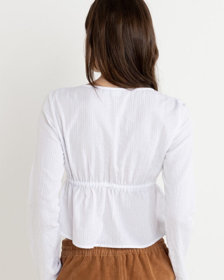 Rhythm Belle Tie Front Long Sleeve Top 