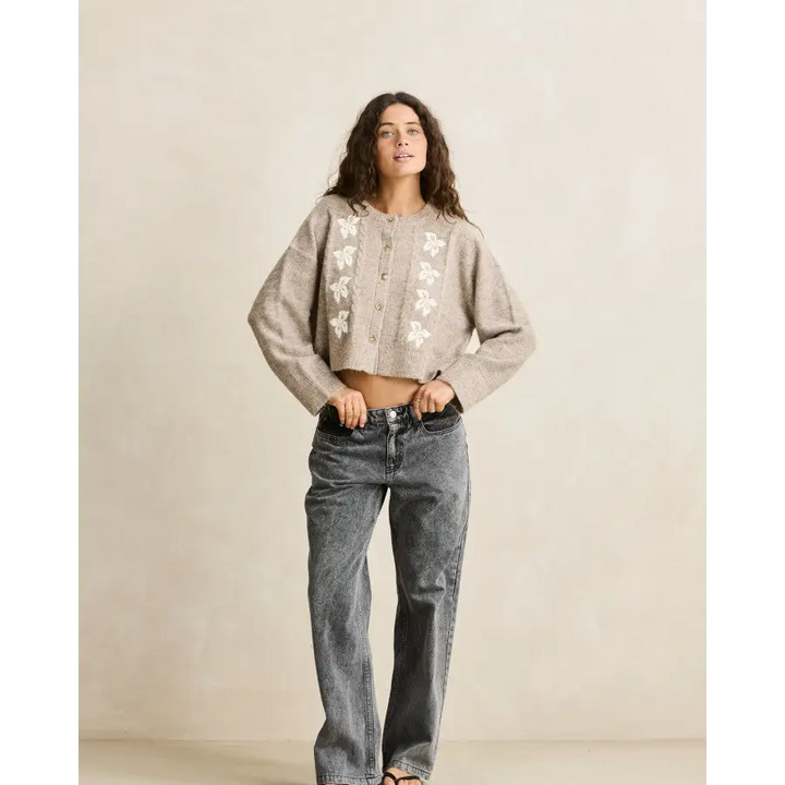 Rhythm Blanca Floral Crop Cardigan