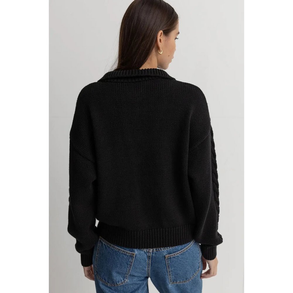 Rhythm Cabelled Vintage Zip Knit 
