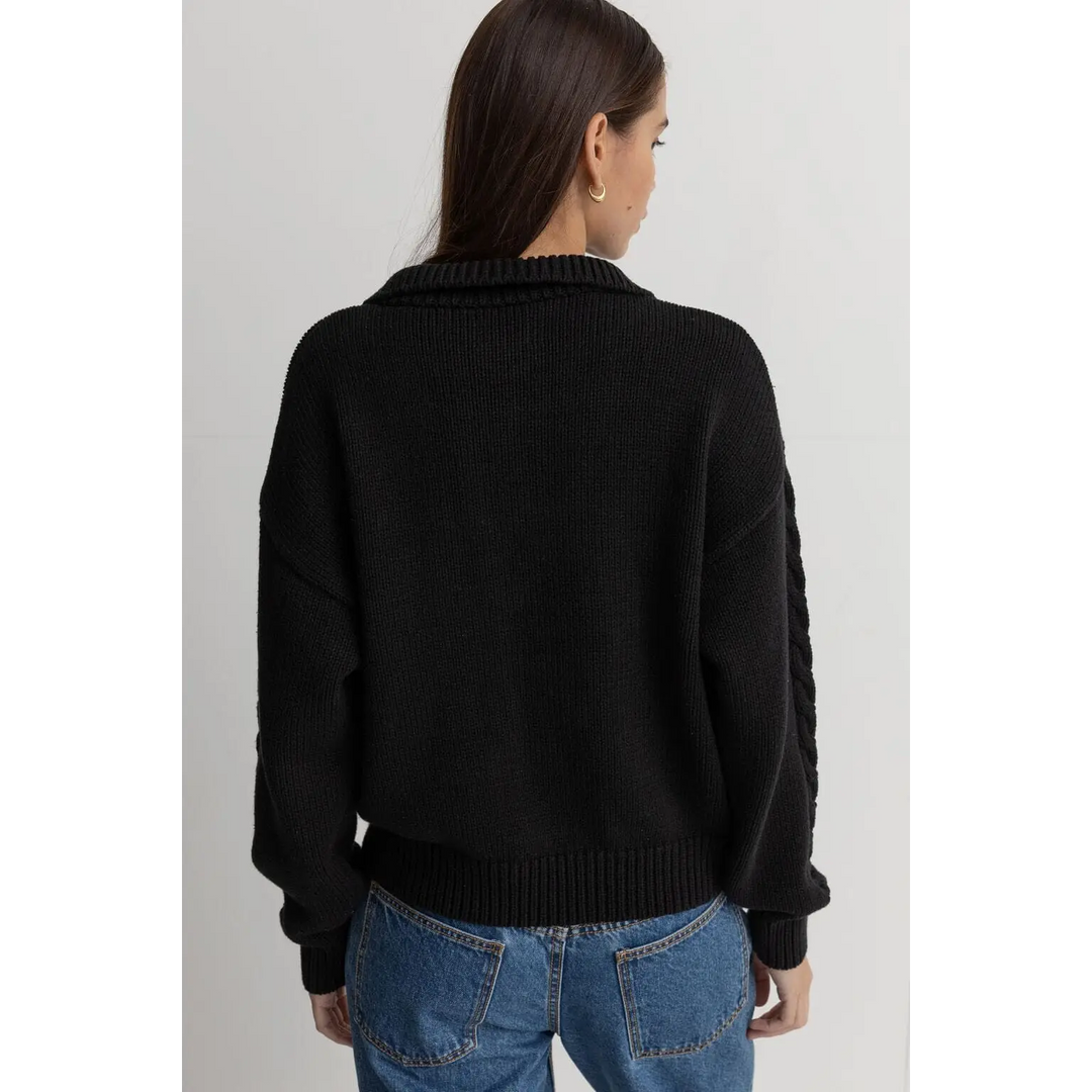 Rhythm Cabelled Vintage Zip Knit 