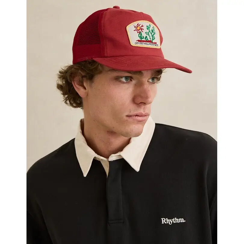 Rhythm Cactus Trucker Cap - Red