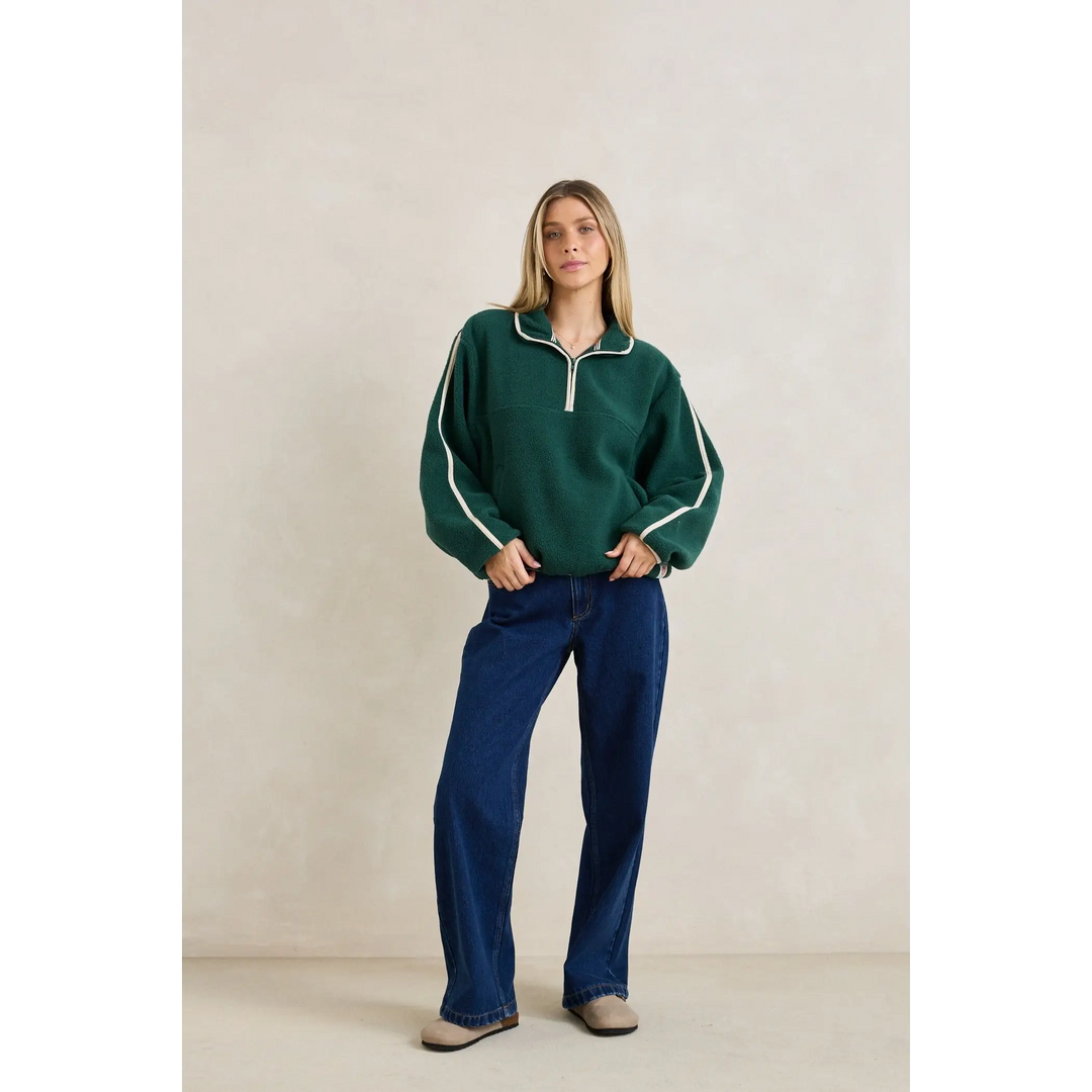 Rhythm Camp Half Zip Sherpa Pullover Fleece