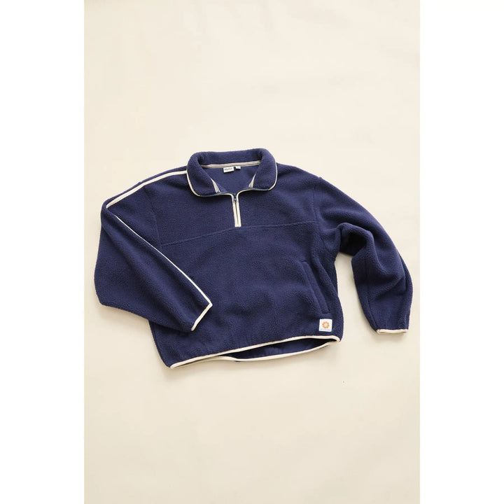 Rhythm Camp Half Zip Sherpa Pullover - Ocean