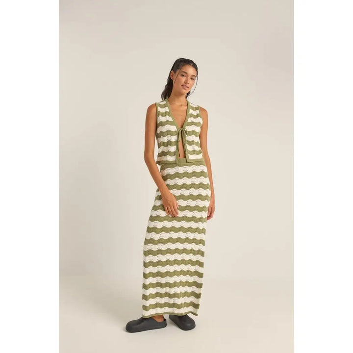 Rhythm Carmen Stripe Knit Maxi Skirt 