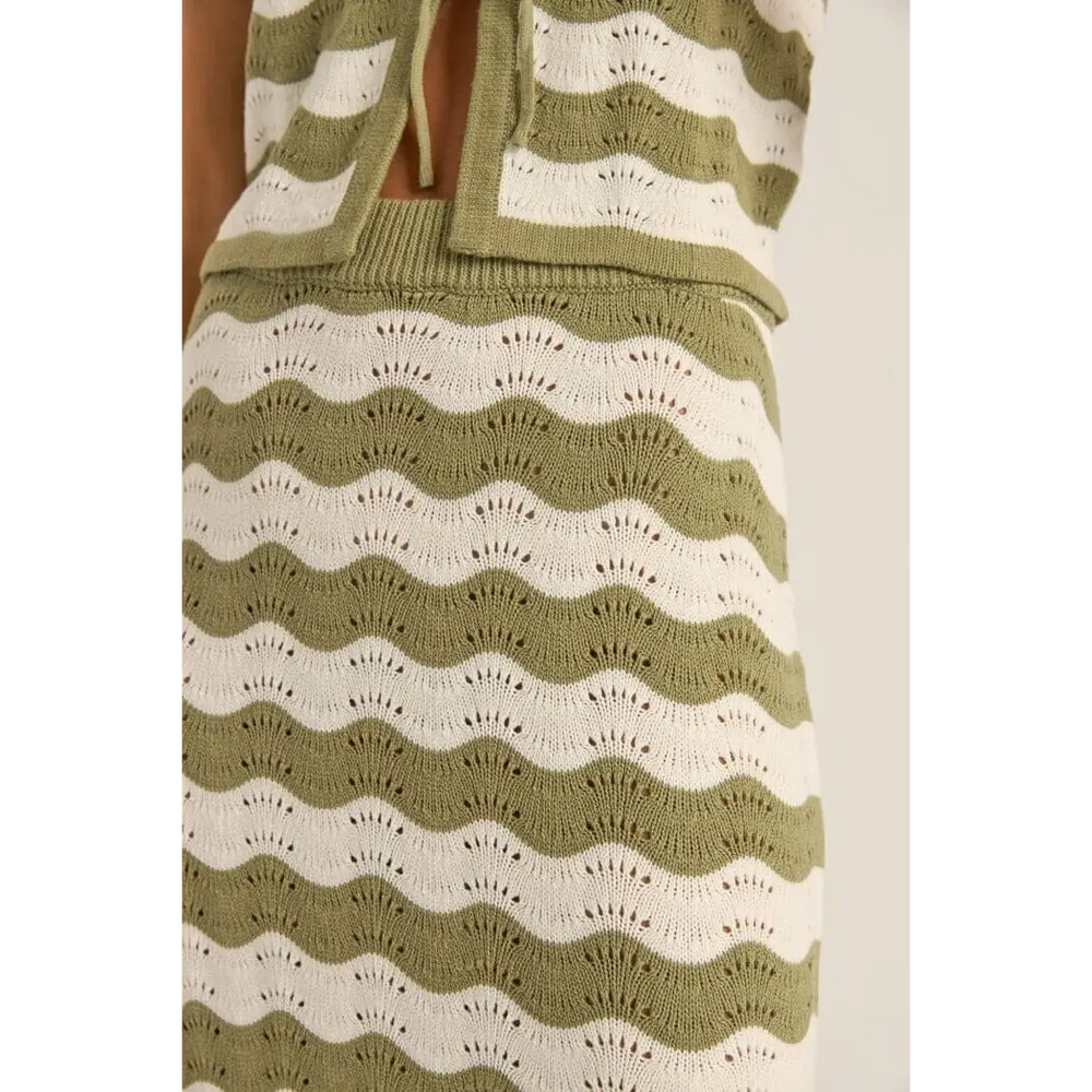 Rhythm Carmen Stripe Knit Maxi Skirt 