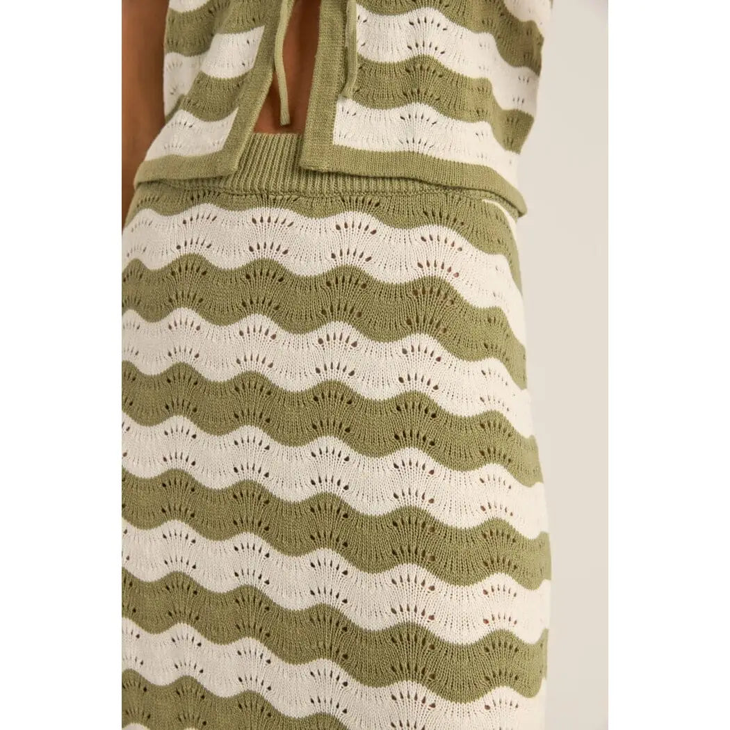 Rhythm Carmen Stripe Knit Maxi Skirt 