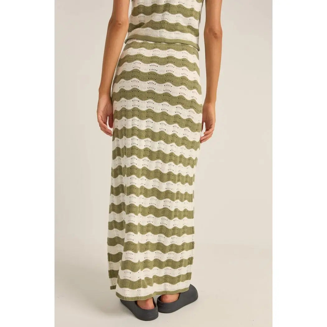 Rhythm Carmen Stripe Knit Maxi Skirt 