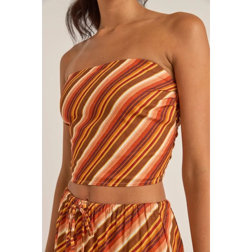 Rhythm Chica Stripe Strapless Top 