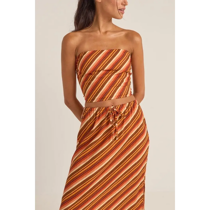 Rhythm Chica Stripe Strapless Top 