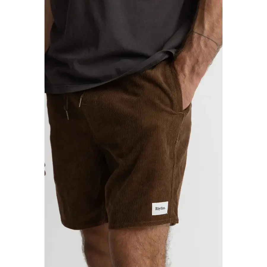 Rhythm Classic Cord Jam Shorts Chocolate 28 