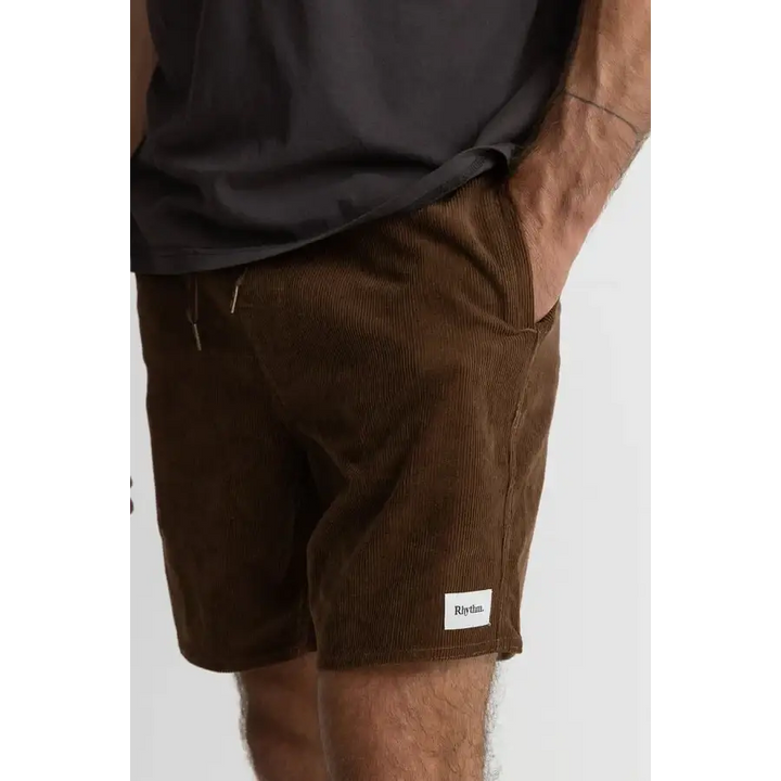 Rhythm Classic Cord Jam Shorts Chocolate 28 