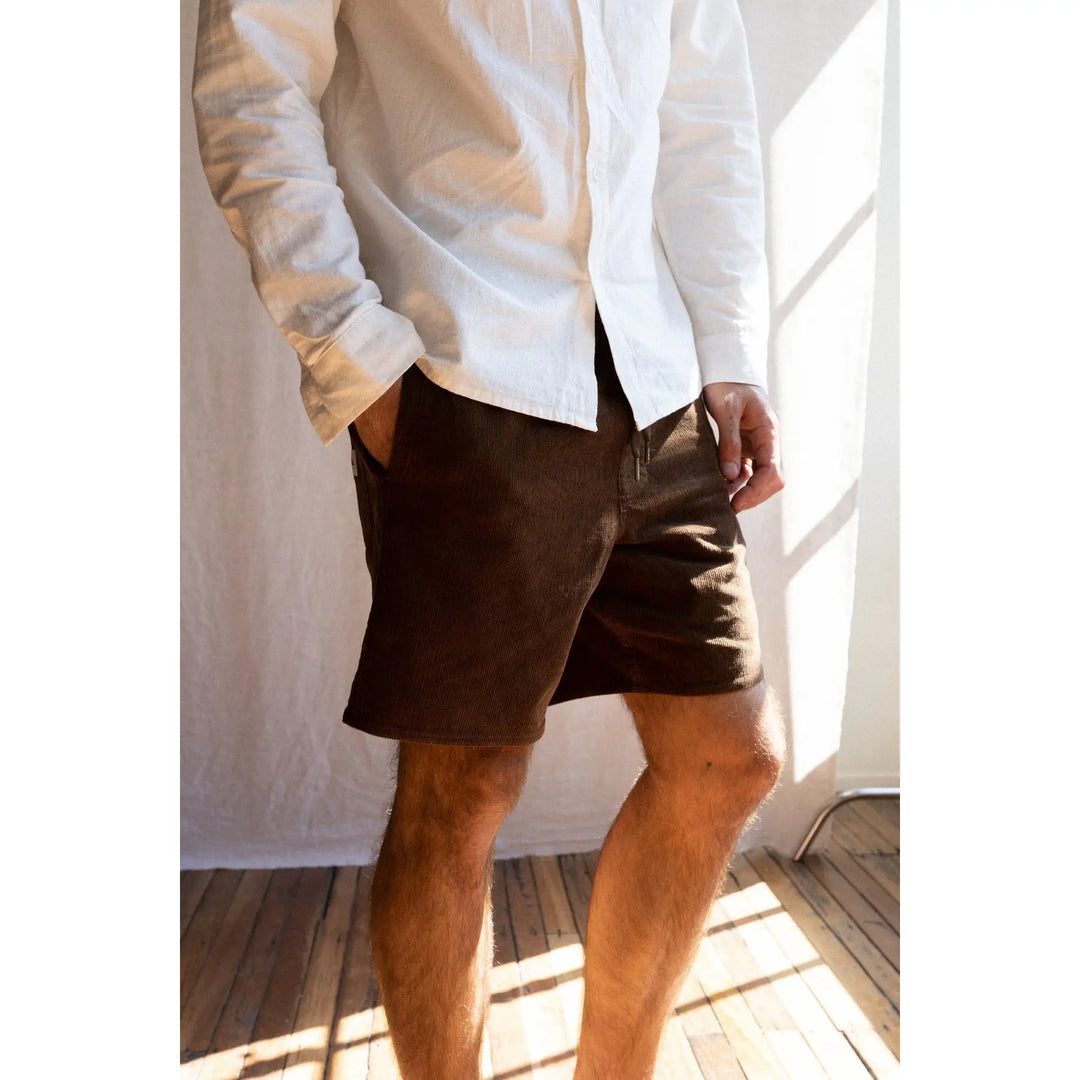 Rhythm Classic Cord Jam Shorts - Chocolate / 30